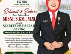 Kartini Kepri, Misni, M.Si dilantik menjadi Sekdaprov Kepri 2026
